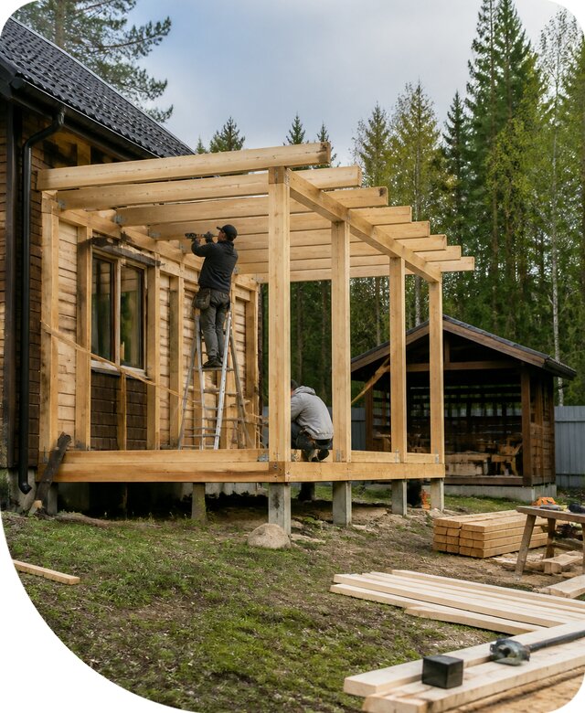 Строительство пристроек и построек на участке в Дальнегорске